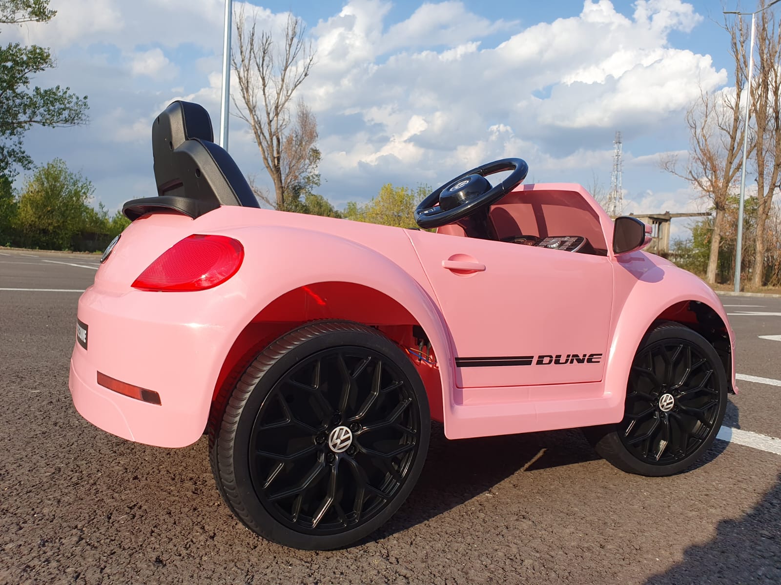 Volkswagen Beetle Roz 12V | Masinuta Electrica pentru Copii - imagine 5