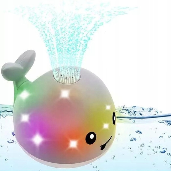 Jucărie Baie Matadi Shining Whale Grey - imagine 2