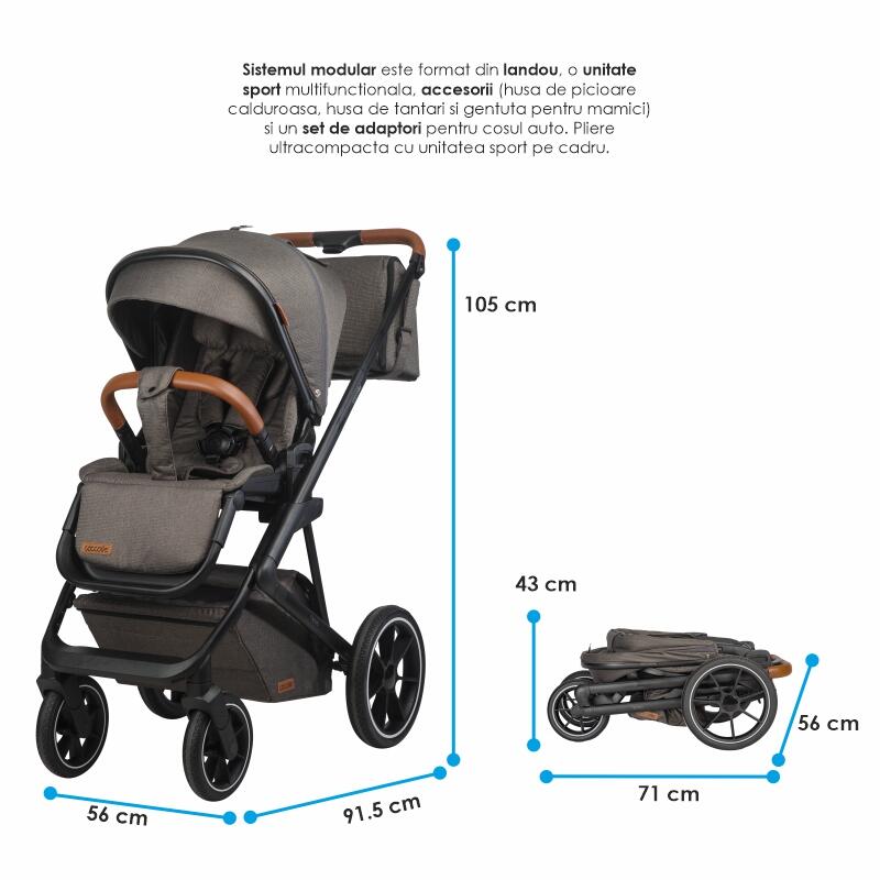 Carucior modular 2in1 Coccolle Nessia + Cadou