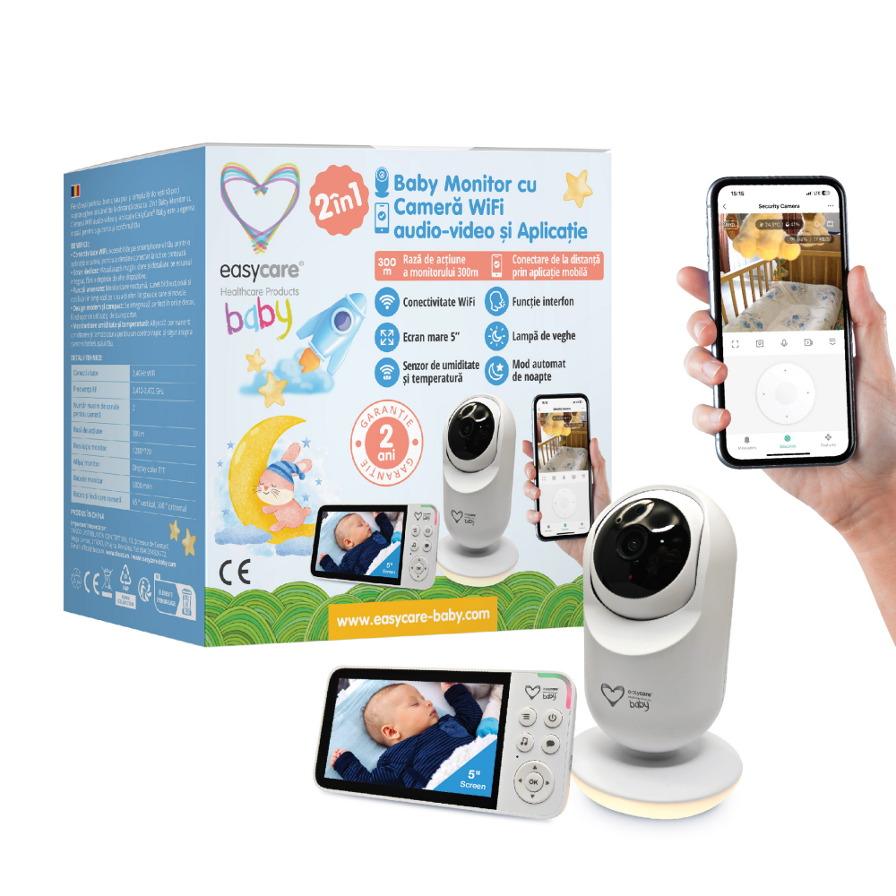 Baby Monitor WiFi Easycare | Supraveghere 2in1