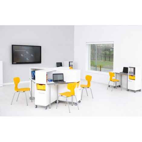 Masa triangulară Moje Bambino Easymove albă - imagine 12