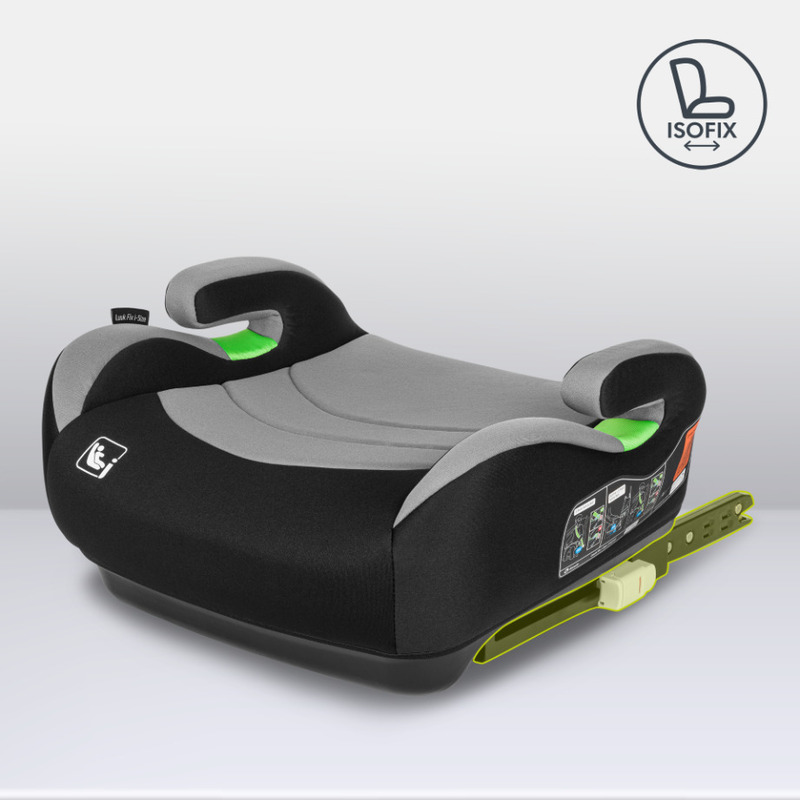 Înălțător Auto Lionelo Luuk Fix Isofix Gri i-Size - imagine 3