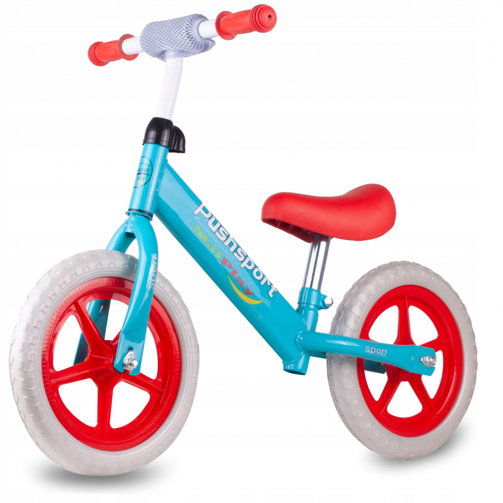 Bicicleta Malplay Push Sport, Fără Pedale, Albastru-Roșu - imagine 6