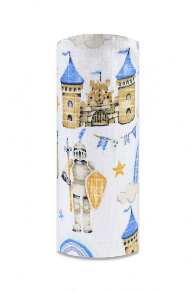 Scutec Muselina Tetra Egakids Blue Castle, 70x80 cm
