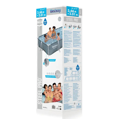 Piscina Bestway Steel Pro 366x201cm, Exterior