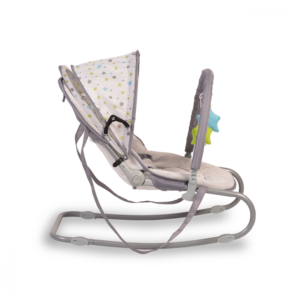 Balansoar Moni Lulu Grey cu Arcadă Jucării și Centură - imagine 2