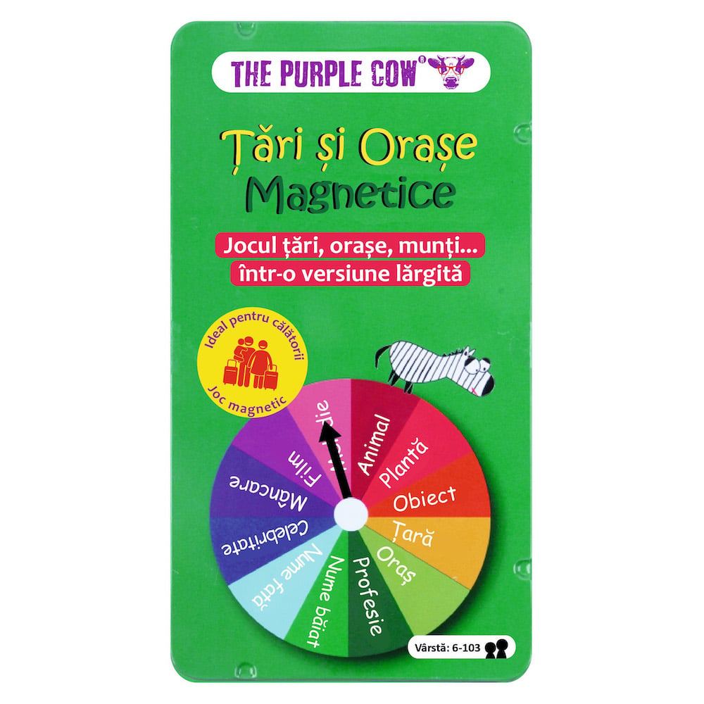 Joc Magnetic Țări și Orase Purple Cow pentru Călătorii