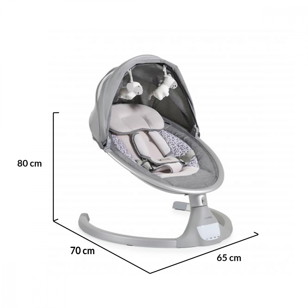 Leagan Electric Cangaroo ISwing Silver, 5 Viteze, Telecomanda - imagine 6