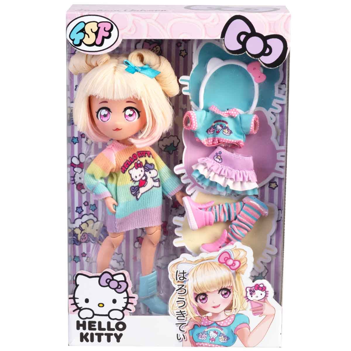 Papusa Hello Kitty Fashion Unicorns - 15 articulații