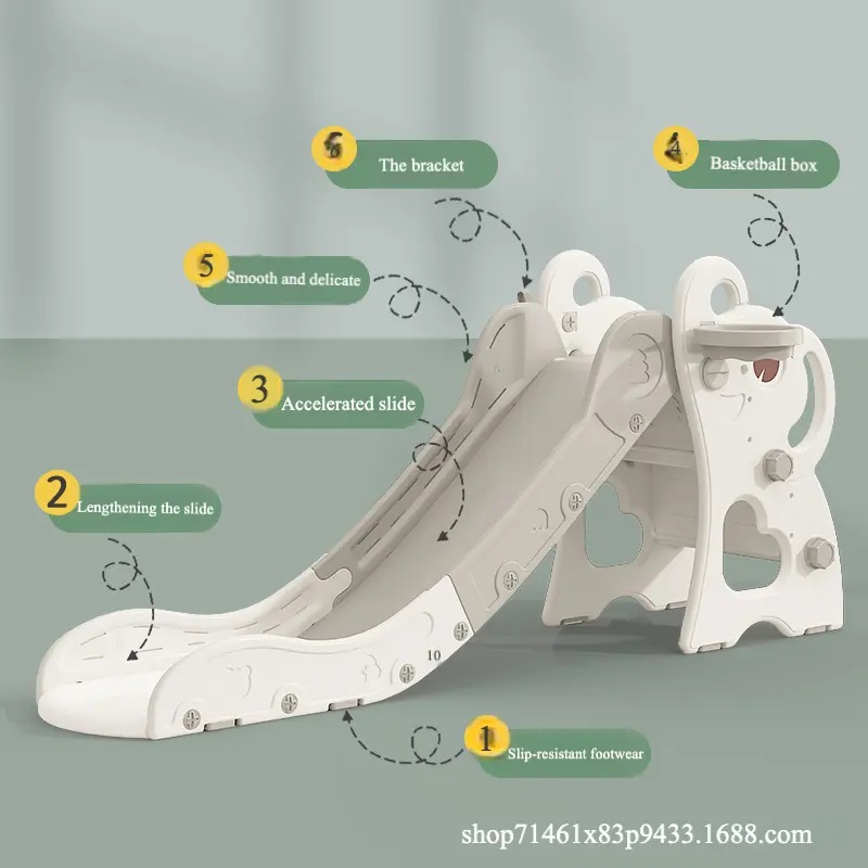 Tobogan pliabil White Elephant cu baschet - imagine 5