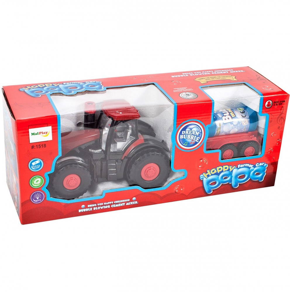 Tractor cu Baloane de Săpun Malplay | Jucărie Exterior - imagine 4