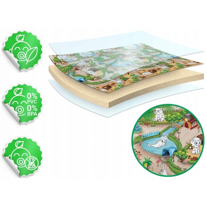 Saltea Joacă XXL Ricokids Zoo 200x120 - imagine 5