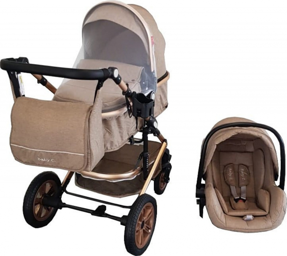 Baby Care Pro 530 Carucior 3-in-1 Premium Maro