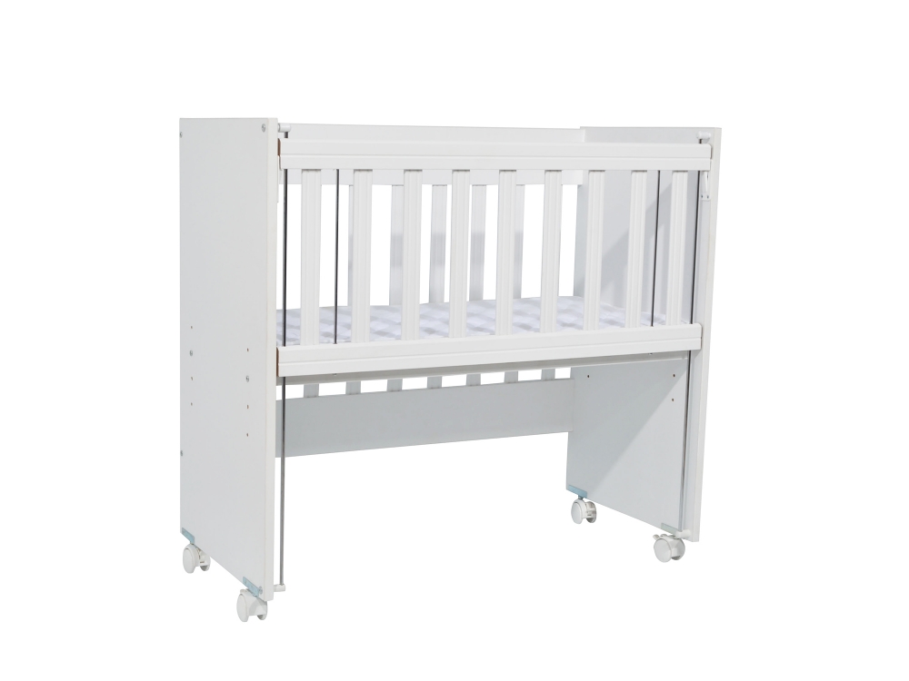 Set patut Nichiduta Mini Cot White cu saltea inclusa
