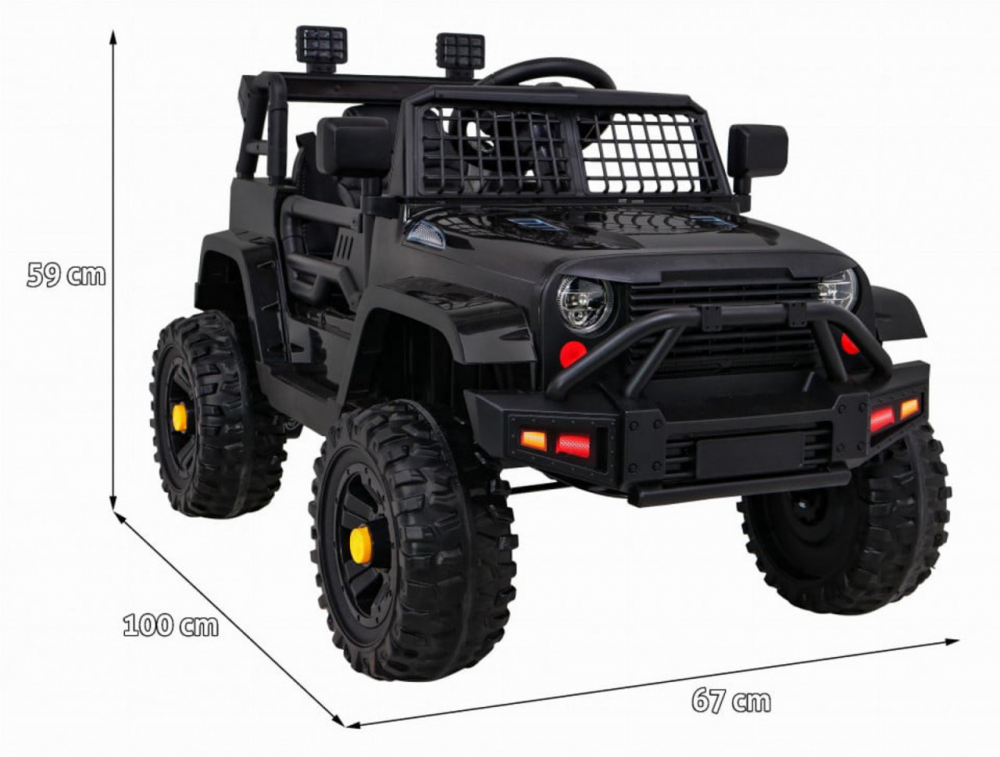 Masinuta Electrica Novokids Jeep PRO Negru