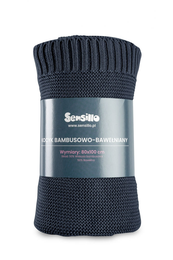 Paturică Tricotată Bumbac și Bambus Sensillo 100x80 cm - imagine 2