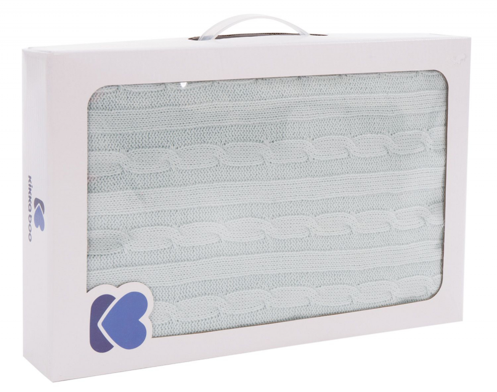 Paturică Tricotată KikkaBoo Mint, Bumbac