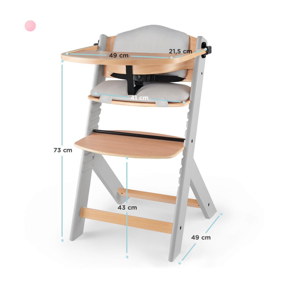 Kinderkraft Enock Grey: Scaun 3 în 1 Evolutiv