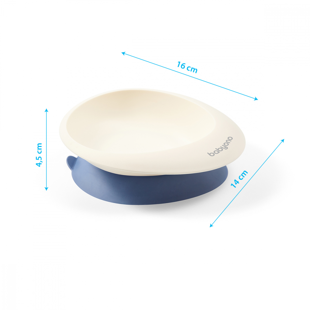 Set castron Babyono albastru - Hranire sigura - imagine 7