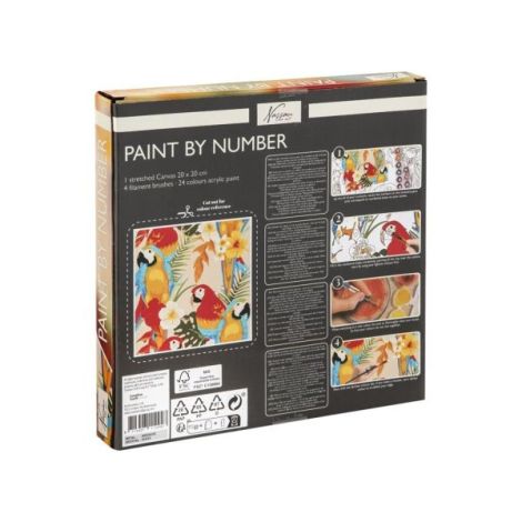 Pictura pe Numere Papagali - Set Creativ Nassau - imagine 2