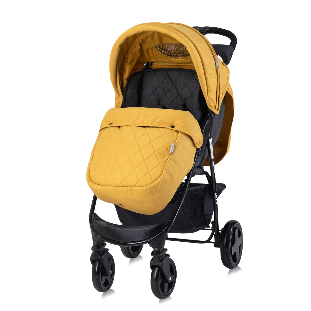 Carucior Sport Lorelli Olivia cu Husa, Lemon Curry - imagine 3