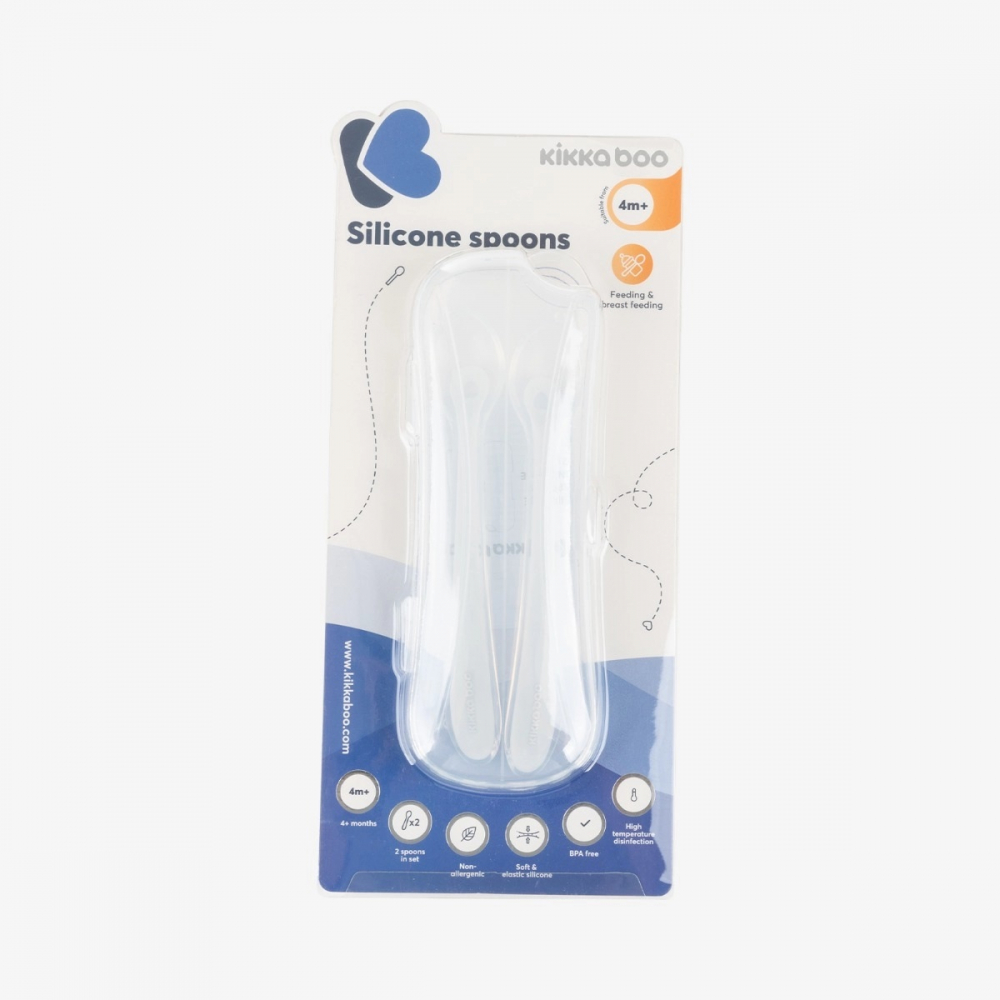 Set 2 lingurițe KikkaBoo silicon moale - imagine 2