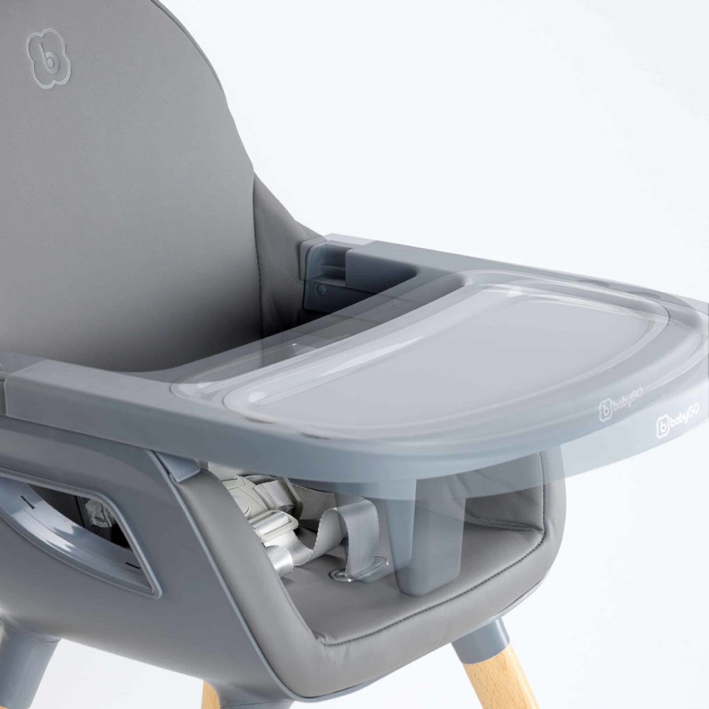 Scaun de masa BabyGo Scandi Grey Transformabil - imagine 6