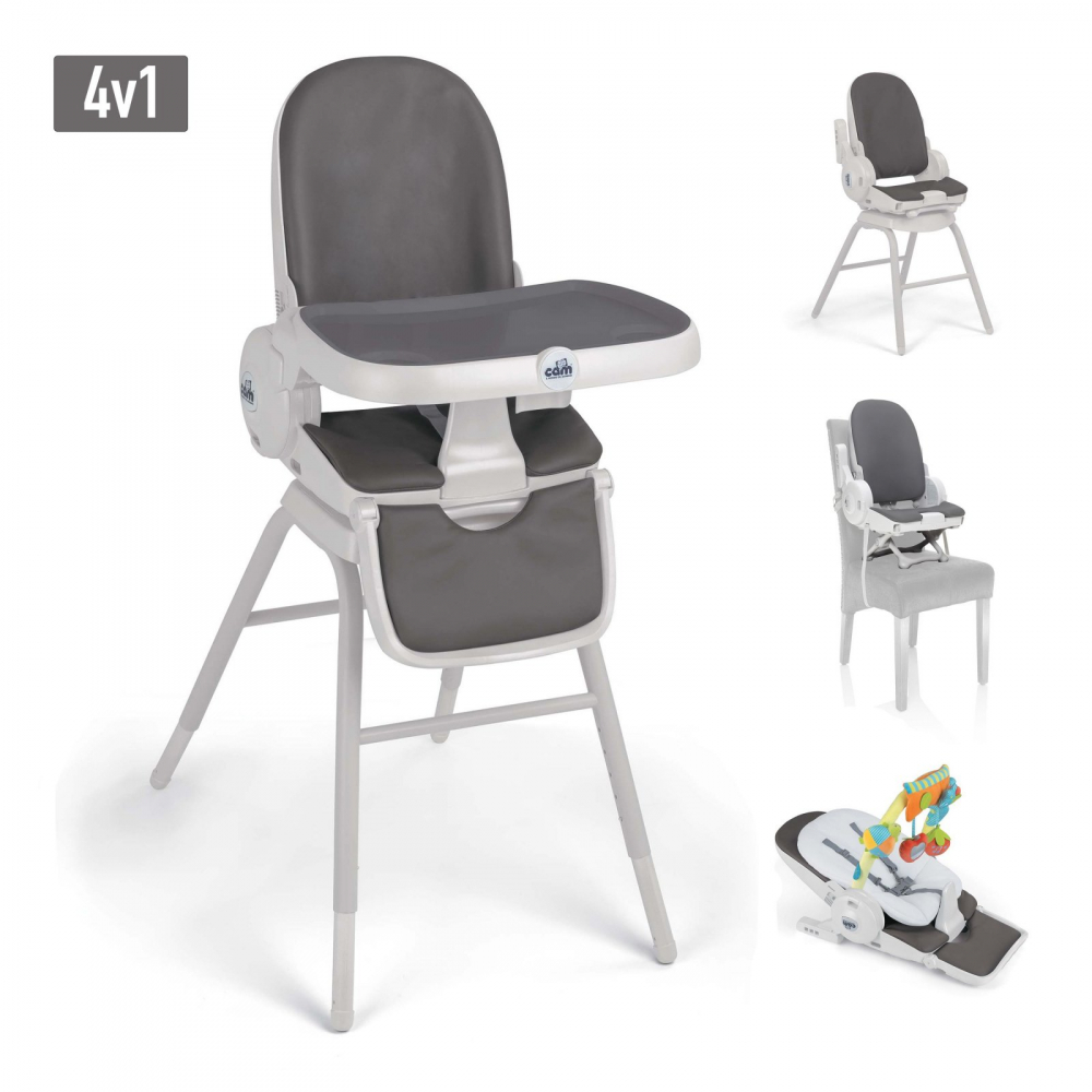 Scaun de masa Cam 4 in 1, 0-14 ani, Gri