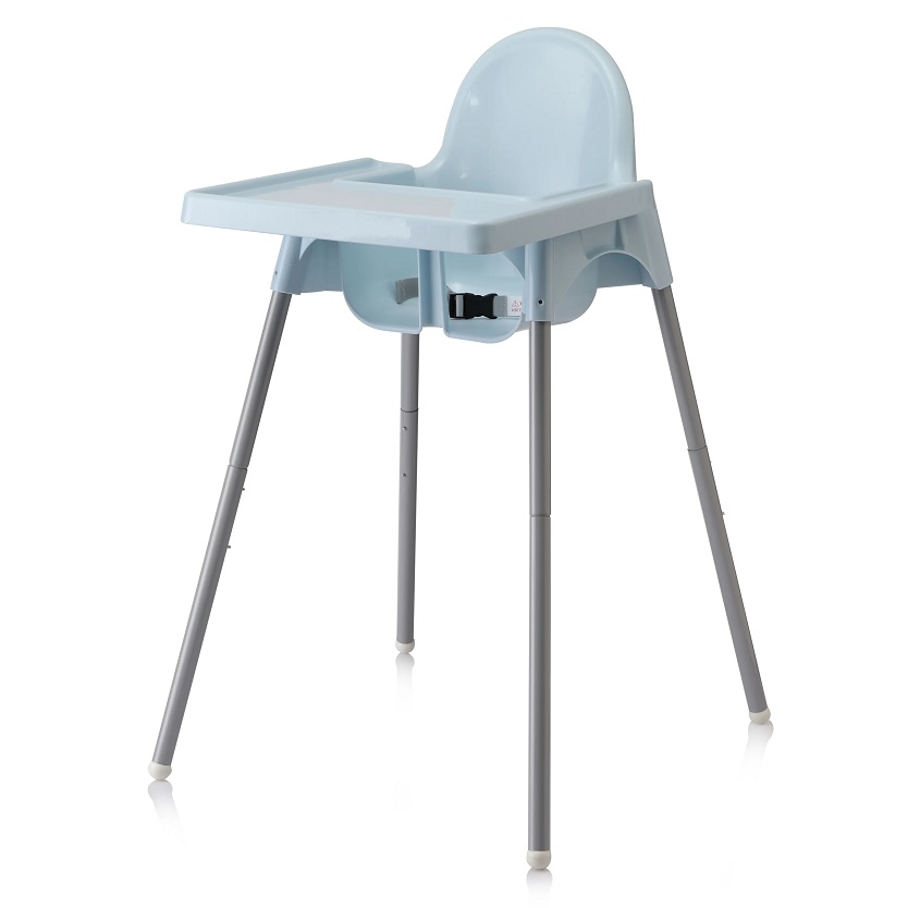 Scaun de masă Little Mom Infant Blue, sigur și practic - imagine 3