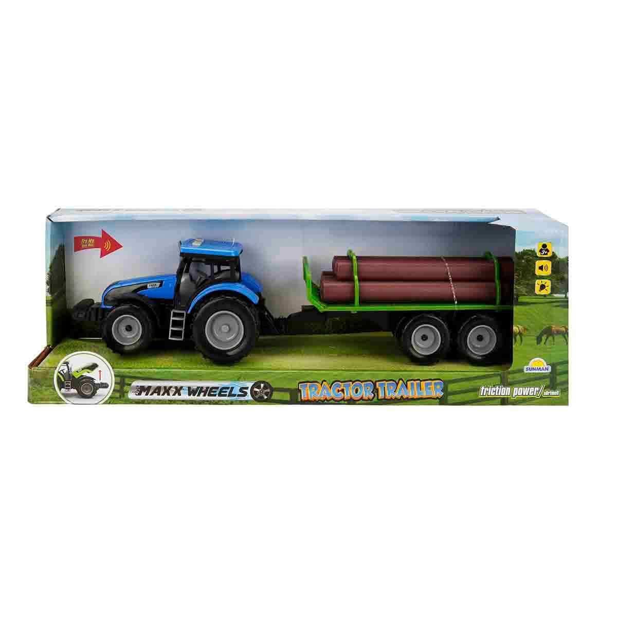 Tractor Maxx Wheels cu Lumini și Sunete - 44cm