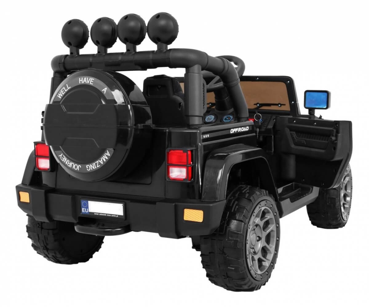 Mașinuță Electrică 4x4 Full Time Negru | Autokids - imagine 3