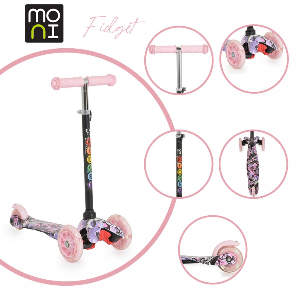 Trotineta Moni Pink 3-40kg, LED - imagine 8