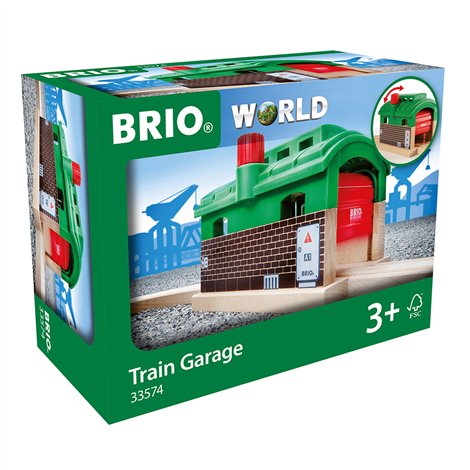 Garaj Trenulete Brio Interactiv cu Usi pe Buton