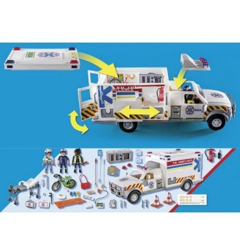 Playmobil Ambulanță cu Lumini și Sunete - imagine 5