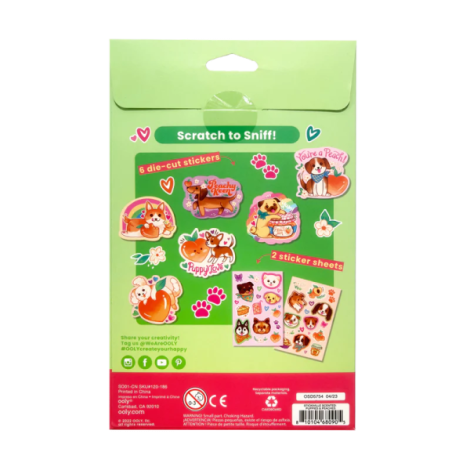 Ooly Stickiville Puppies & Peaches - Autocolante parfumate - imagine 4