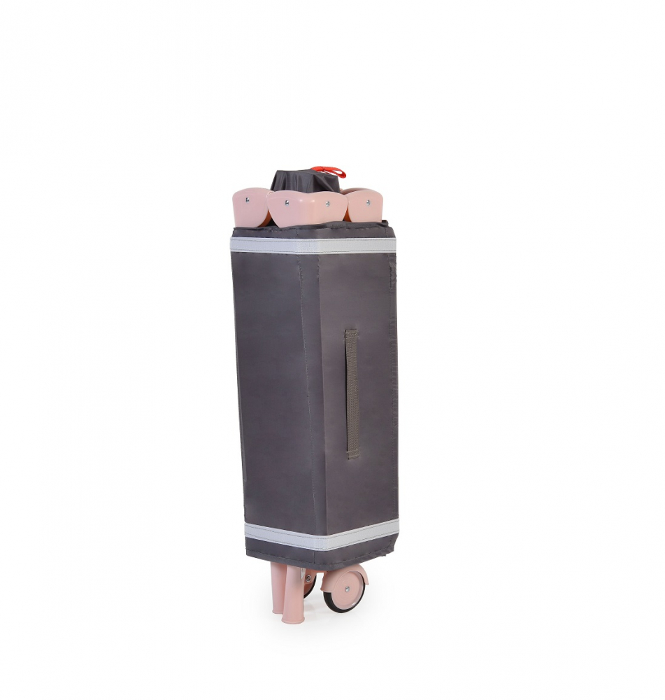 Patut pliabil Cangaroo SkyGlow Pink, 1 nivel - imagine 6