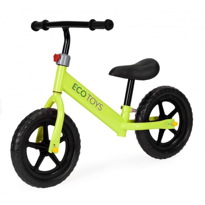 Bicicleta Ecotoys fara pedale Verde, reglabila - imagine 2