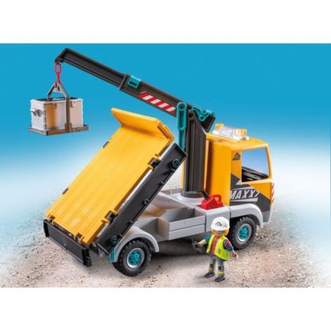 Playmobil Camion Constructii cu Macara Distractiv - imagine 5