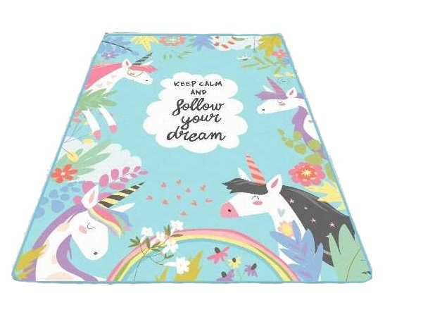 Covor Antiderapant Cute Unicorn Chilai 100x150 cm - imagine 3