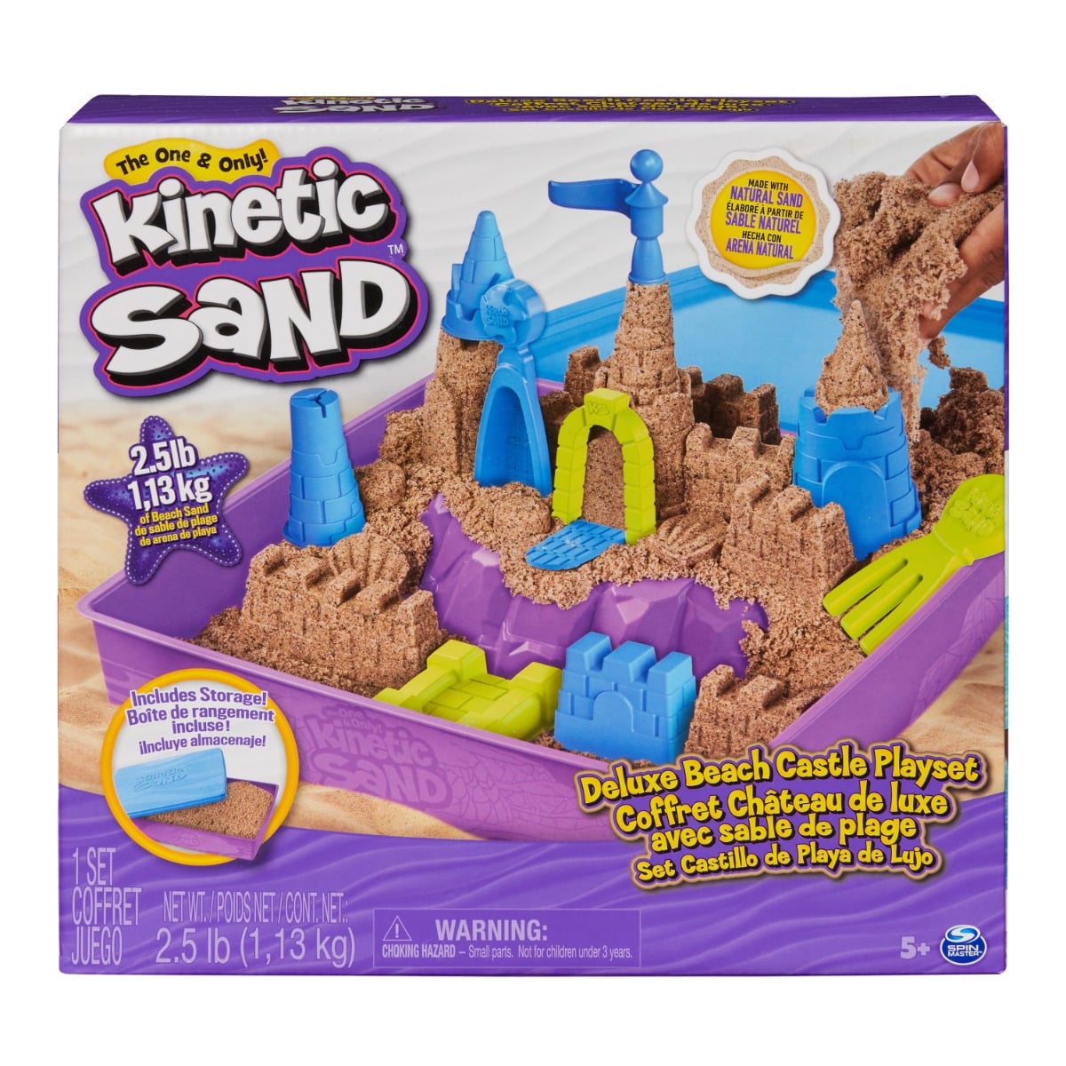 Set Kinetic Sand Beach Castle cu 9 forme