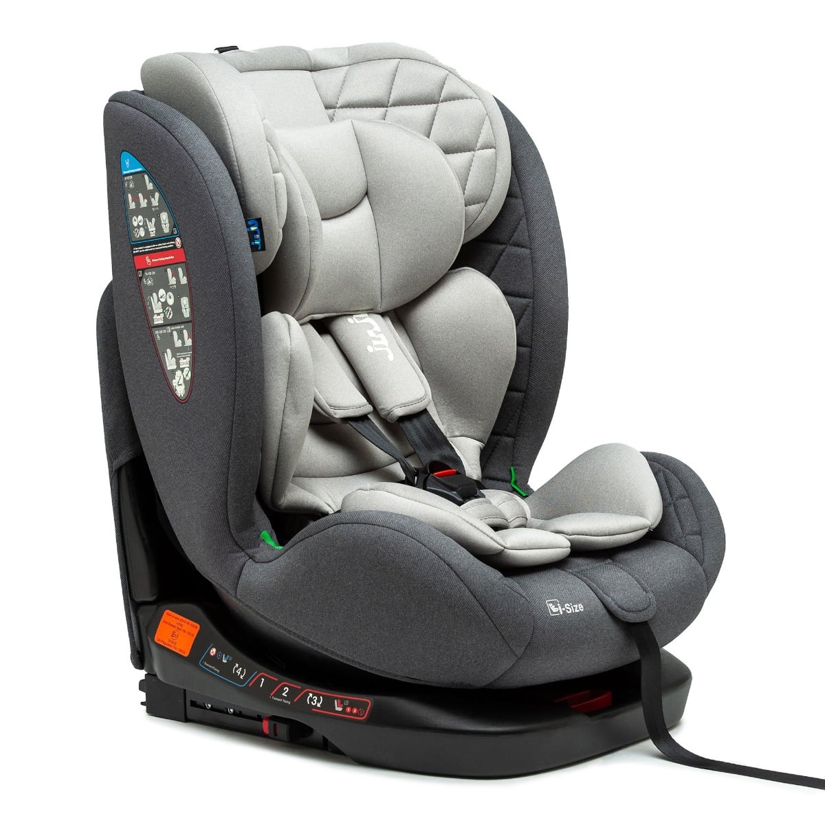 Juju Total 360 I-Size Gri, Scaun Auto cu ISOFIX, Rotativ