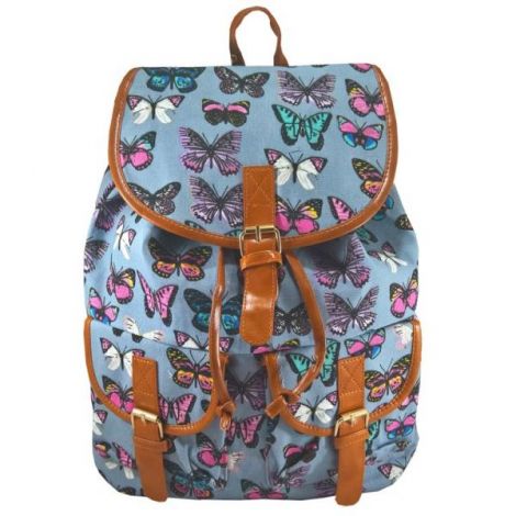 Rucsac Urban Butterfly LaRue Gri Piele Ecologica - imagine 2