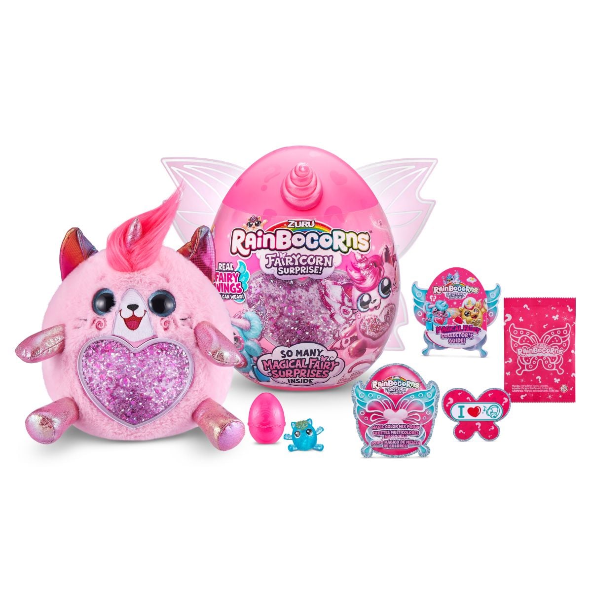 Rainbocorns Unicorn Curcubeu cu Aripi și 10 Surprize
