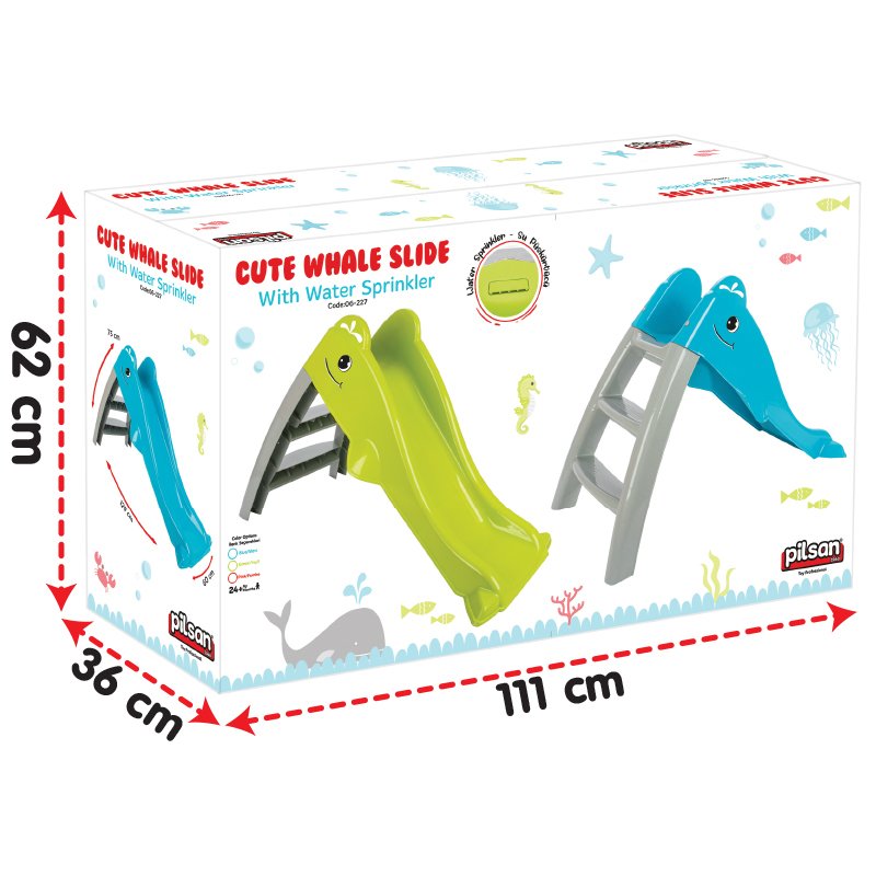 Tobogan Pilsan Dolphin Water Slide cu Apa Verde
