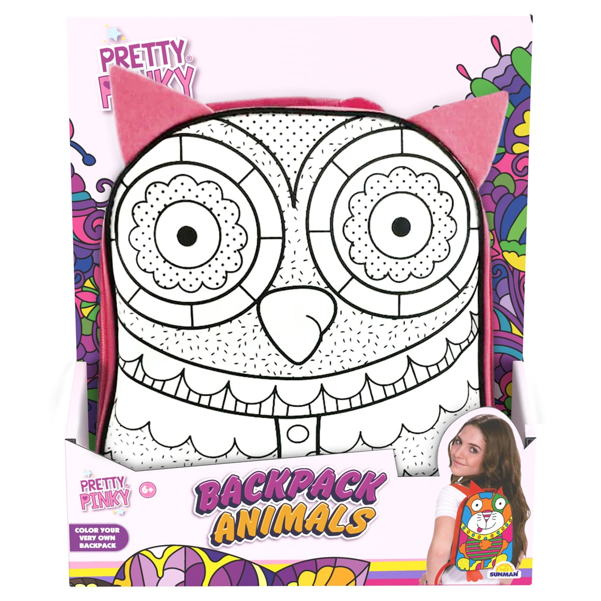 Gentuță Bufniță de Colorat Pretty Pinky