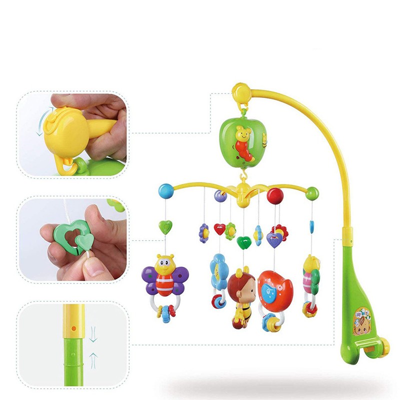 Carusel muzical Procart pentru patut cu albinute - imagine 4