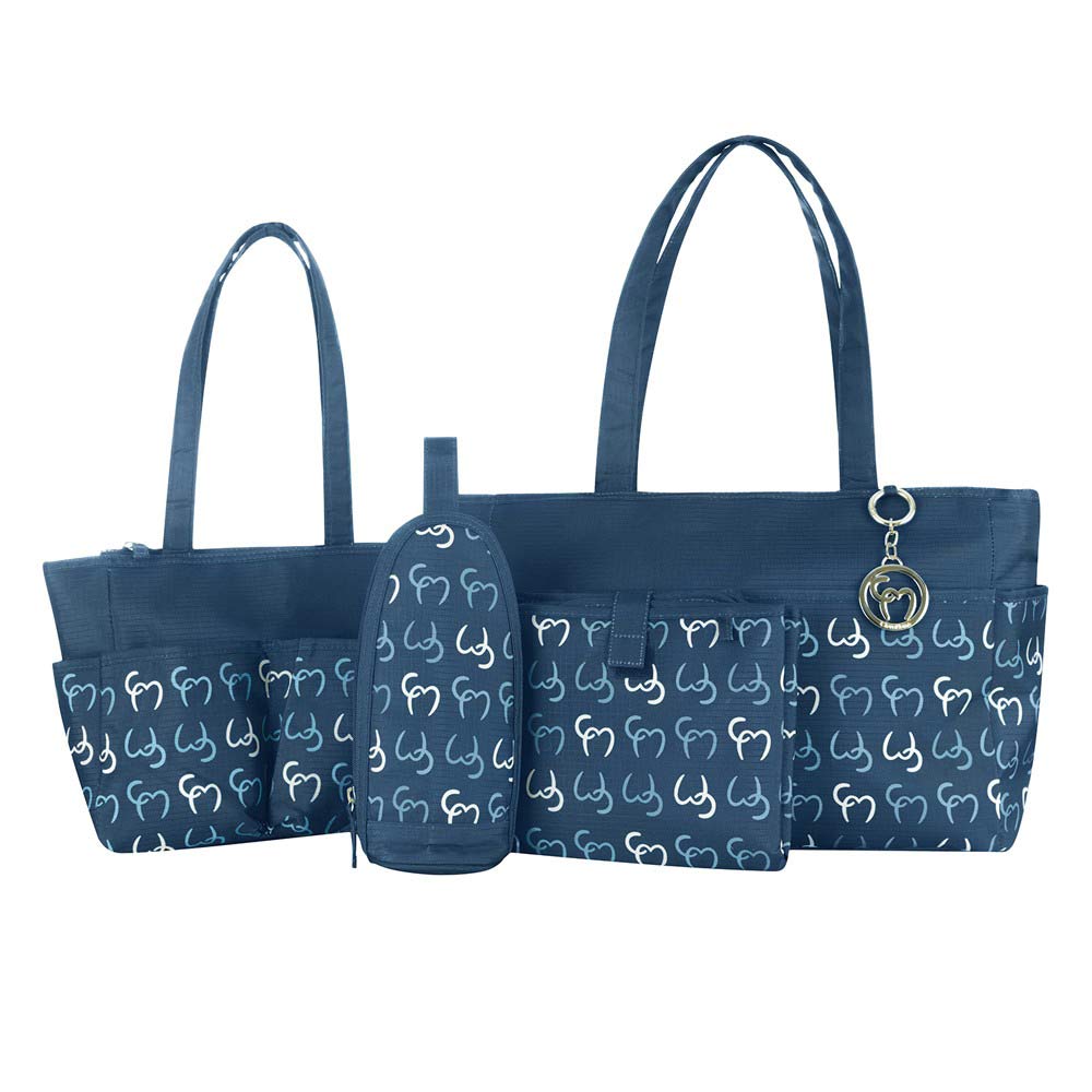 Set Geantă Clevamama Nicole Navy pentru Cărucior - imagine 5