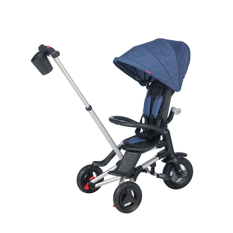 Tricicleta Qplay Nova Rubber, Albastră, Ultrapliabilă