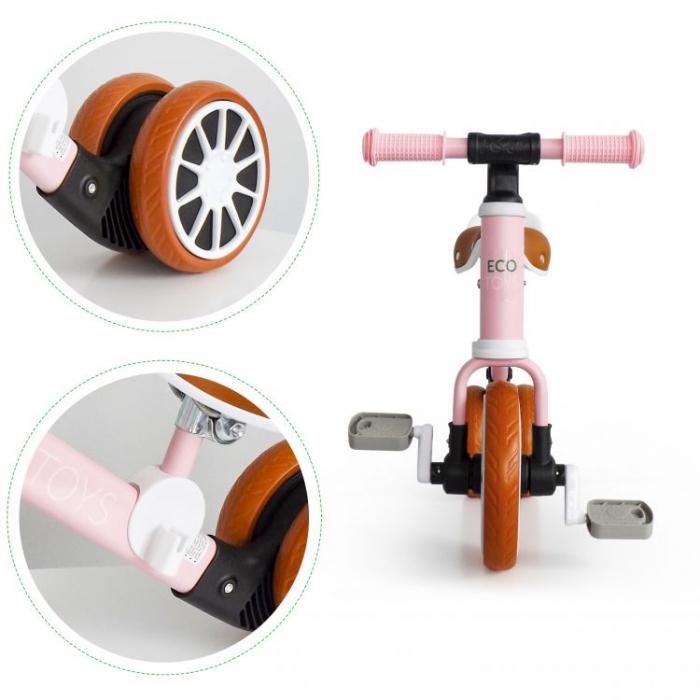 Bicicleta Ecotoys LC-V1307 Roz, 2-4 Ani - imagine 6