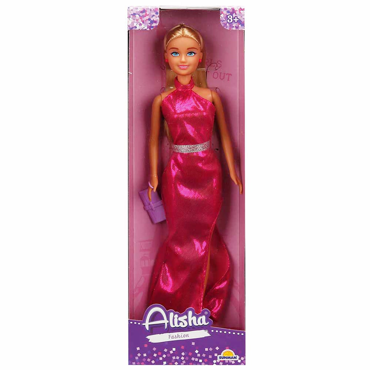 Papusa Alisha Rochie Rosie de Seara, 29 cm